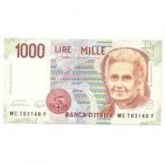 Cédula de 1000 Lire - Itália M. Montessori